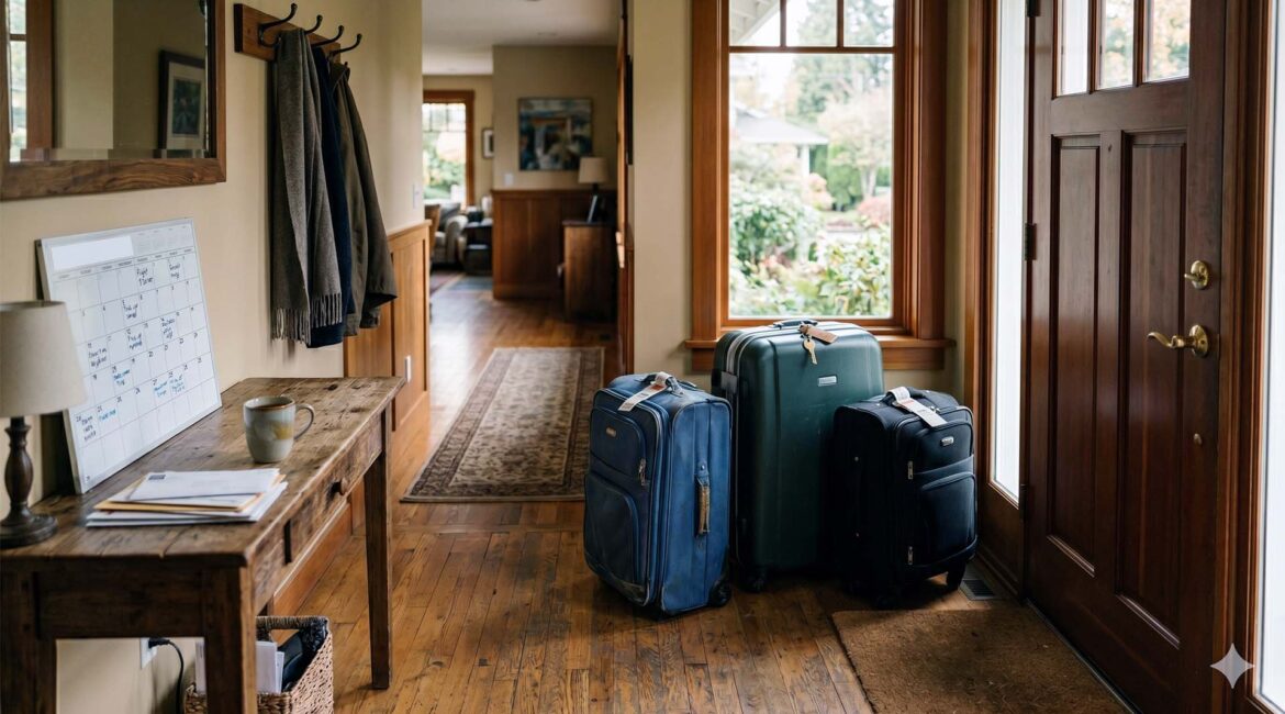 Going Away? Shut Off These Plumbing Risks Homeowner Turning A Brass Main Water Shut-Off Valve Before Leaving On Vacation
