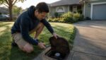 Hidden Water Leak? Your Meter Knows In 15 Min Homeowner Checking A Residential Water Meter For A Hidden Leak In South Surrey Bc